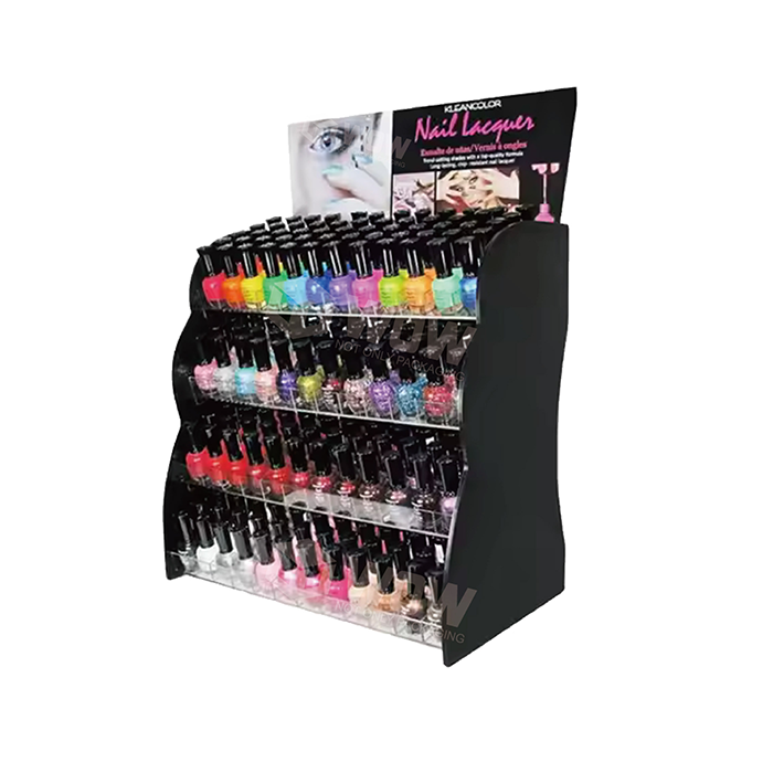 Plastic Nail Oil Varnish Display Rack for Retail Countertops