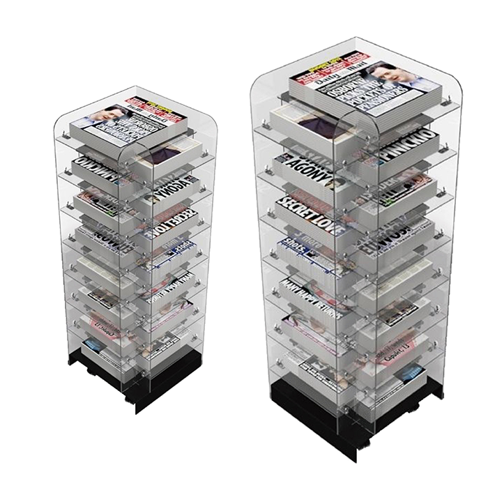 Acrylic Magazine Rack Display for Retail Stores