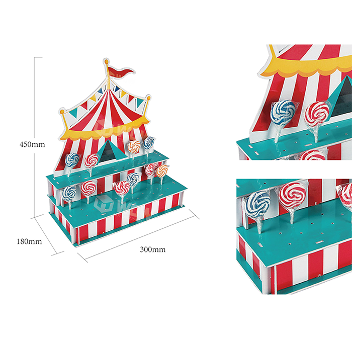PVC Lollipop Stand Display with PDQ Retail Base
