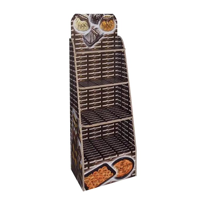 Custom Cardboard Honeycomb Freestanding Food Rack Display