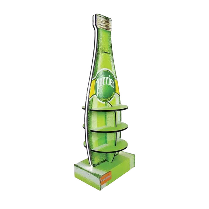 Corrugated Honeycomb Bottle Shape Soda Pop Display Stand