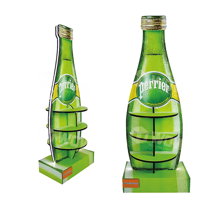 Corrugated Honeycomb Bottle Shape Soda Pop Display Stand