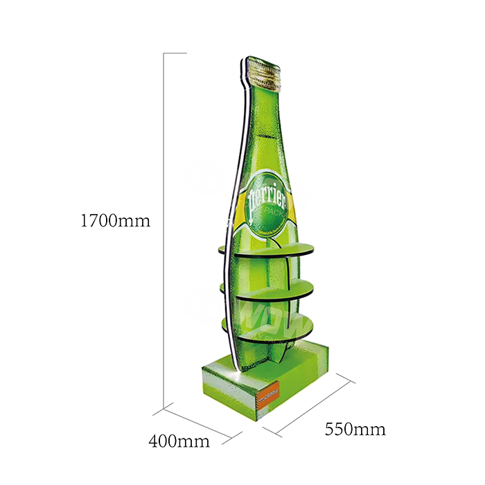 Corrugated Honeycomb Bottle Shape Soda Pop Display Stand