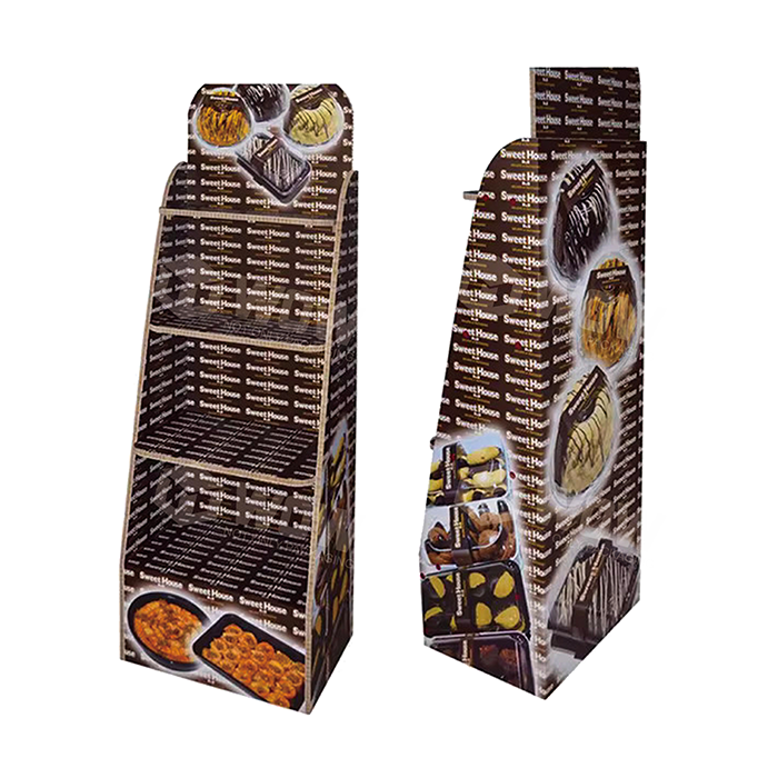 Custom Cardboard Honeycomb Freestanding Food Rack Display