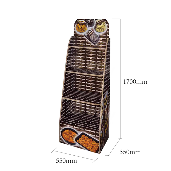 Custom Cardboard Honeycomb Freestanding Food Rack Display