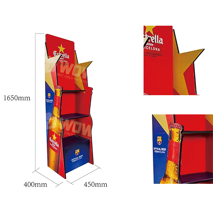 Cardboard Honeycomb FSDU Creative Beverage Display Stand