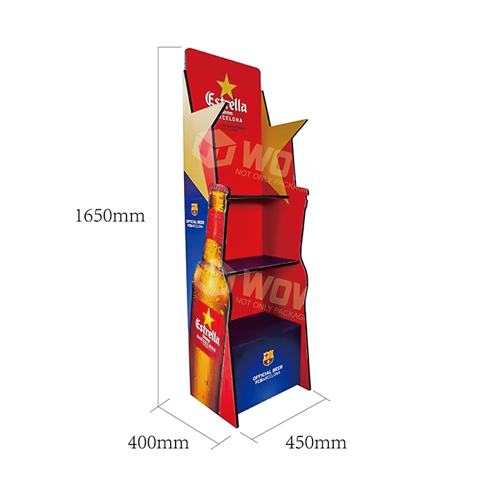 Cardboard Honeycomb FSDU Creative Beverage Display Stand