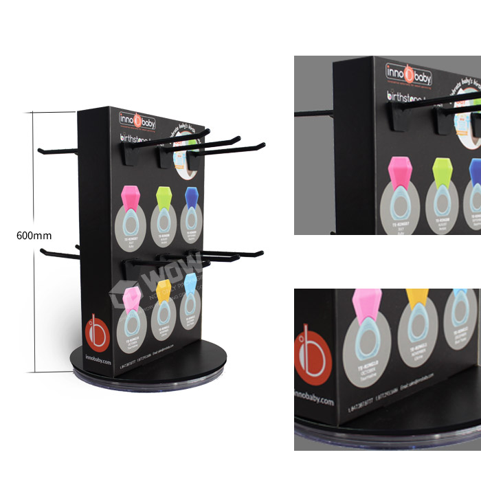 Countertop Keychain Holder Display Rack with Hooks for POS POP Display