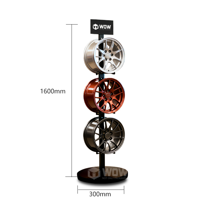Retail Floor Steel Wheel Display Rack for Sale