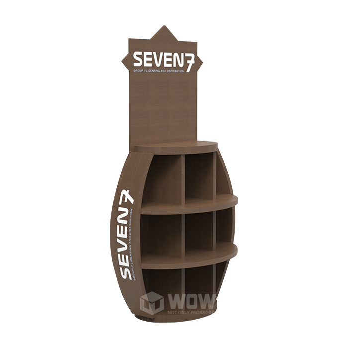 Plywood Beverage Merchandisers Floor Display Rack
