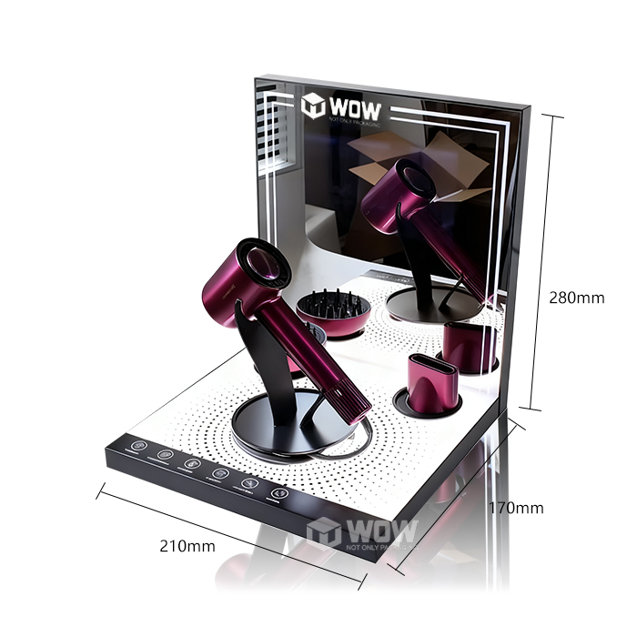 Hair Dryer Countertop Acrylic Retail Display Rack