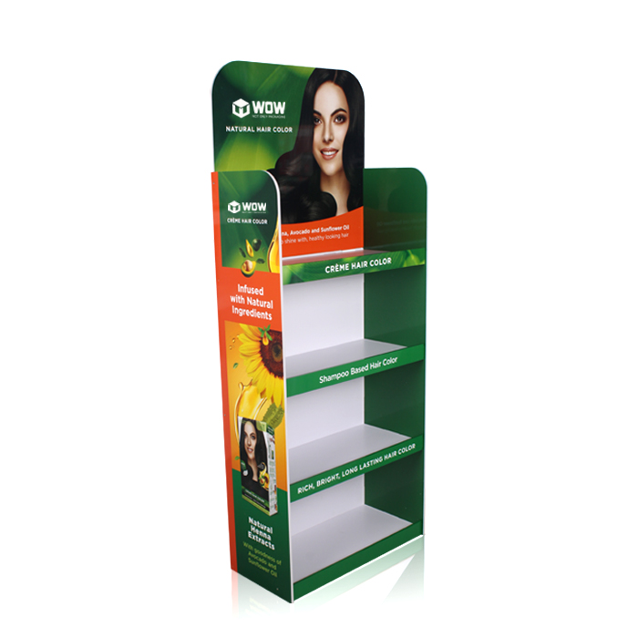 Styrene PVC 4 Tier Hair Salon Product Display