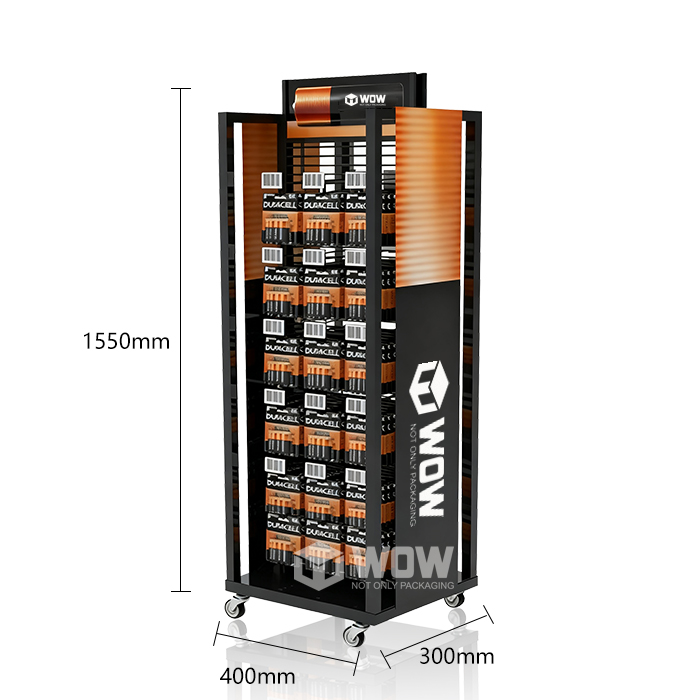 Duracell Battery Steel Double Sided Retail Hanging Display Rack