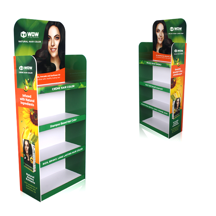 Styrene PVC 4 Tier Hair Salon Product Display