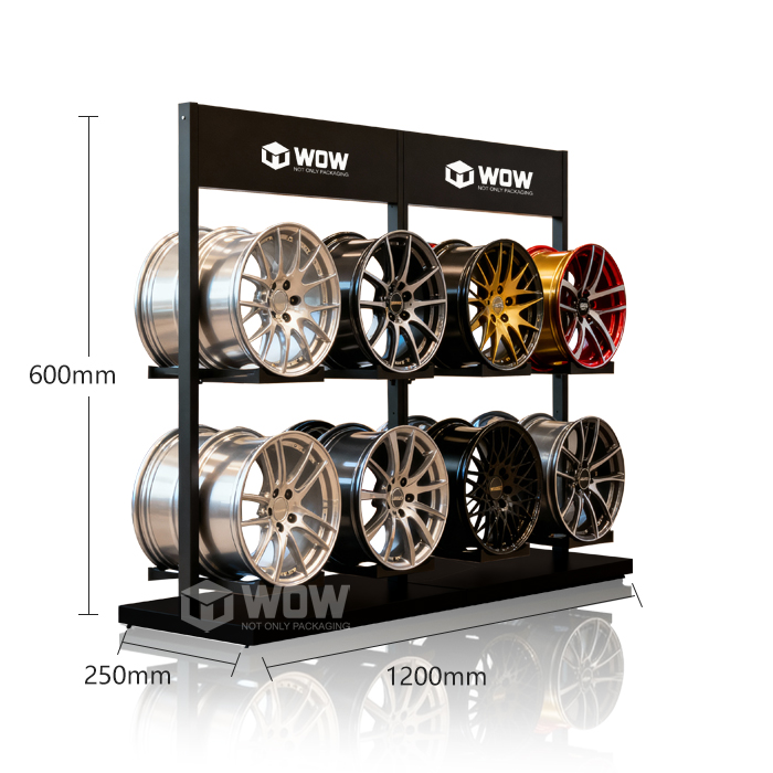 Metal Pallet Retail Wheel Display Stand
