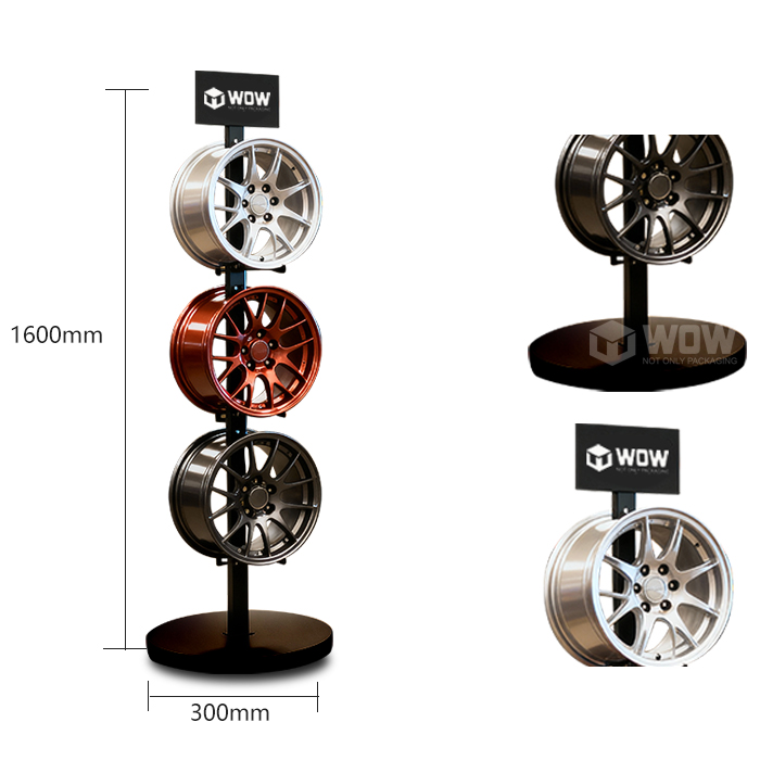 Retail Floor Steel Wheel Display Rack for Sale