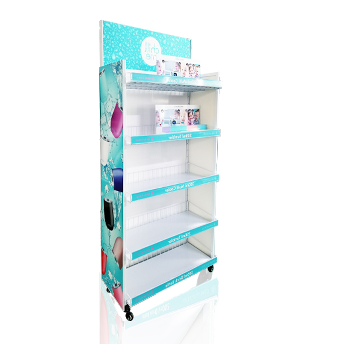 Floor Standing Wire Pop Displays for Water Bottle Display Units