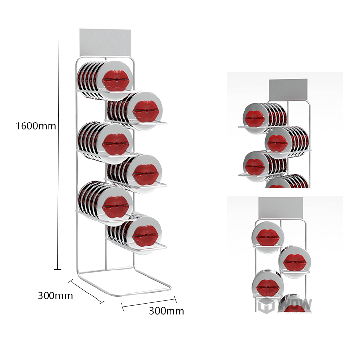 Multiple Tiers Countertop Candy Wire Display Rack