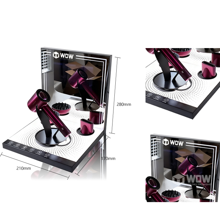 Hair Dryer Countertop Acrylic Retail Display Rack