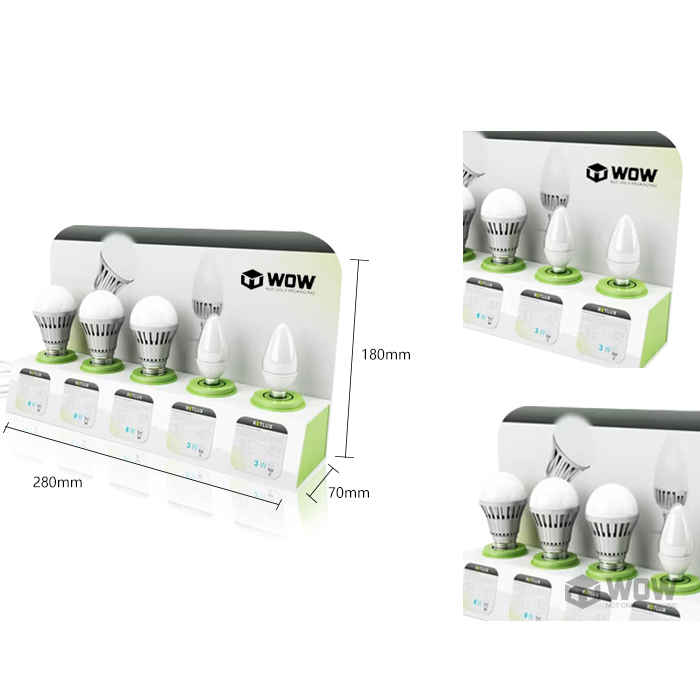 LED Lighting Tabletop Acrylic POP Display Stand