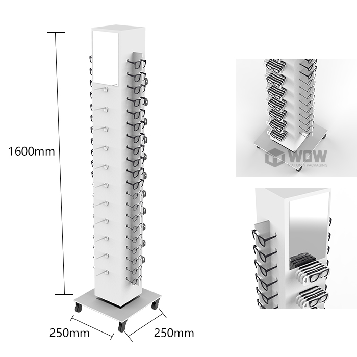 Metal Spinning Eyeglass Display Rack for Retail