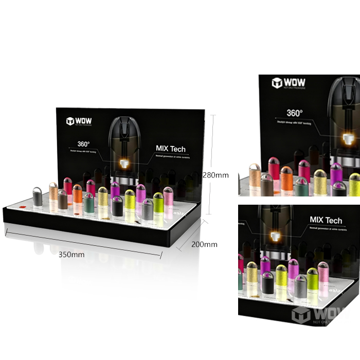 E Liquid Countertop Acrylic Display Stand with Lights