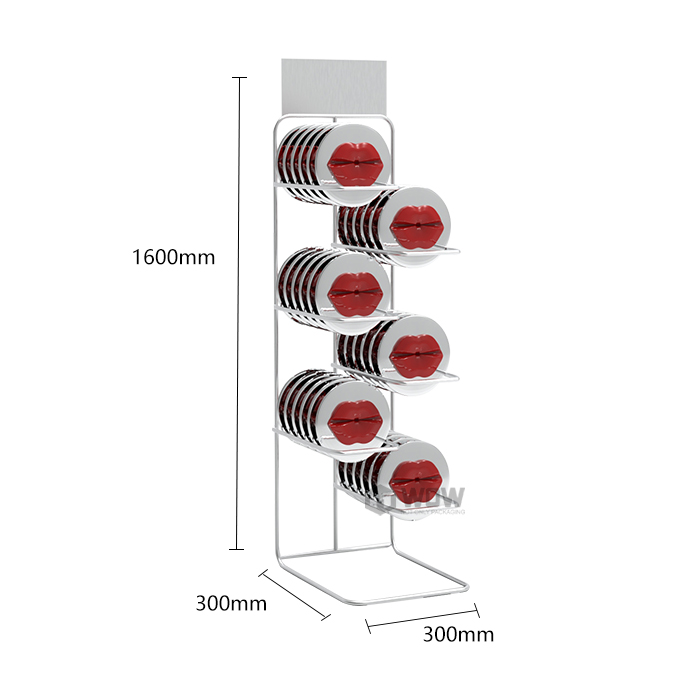 Multiple Tiers Countertop Candy Wire Display Rack