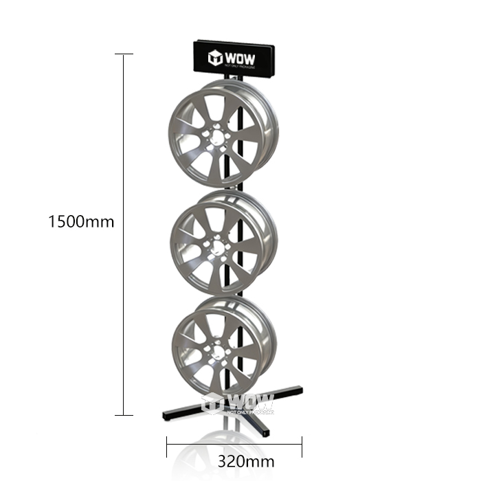 Freestanding Metal Steering Wheel Display Rack