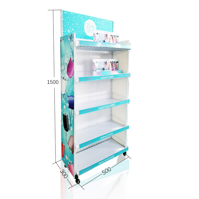 Floor Standing Wire Pop Displays for Water Bottle Display Units