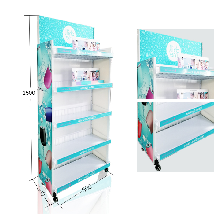Floor Standing Wire Pop Displays for Water Bottle Display Units