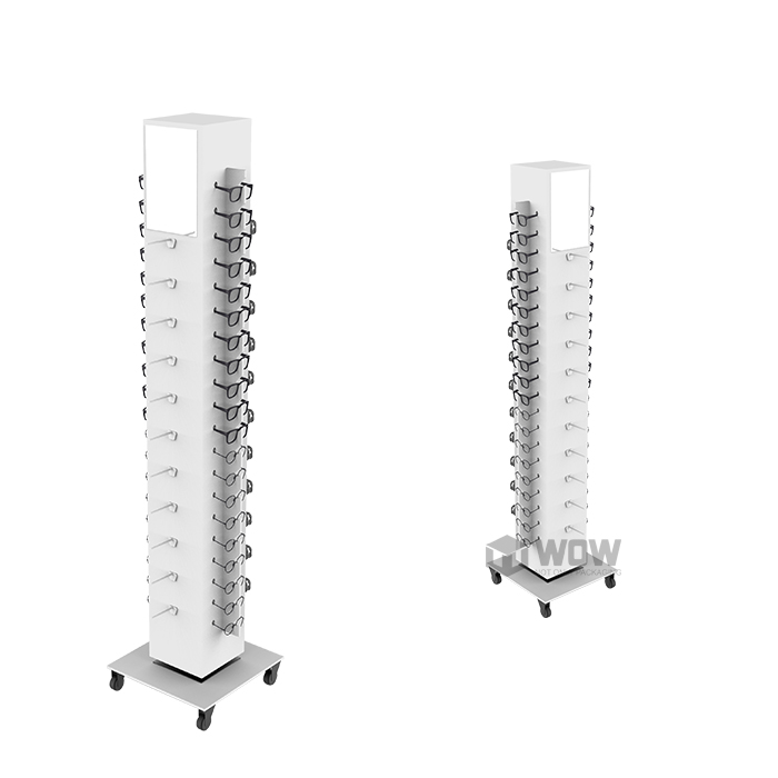 Metal Spinning Eyeglass Display Rack for Retail