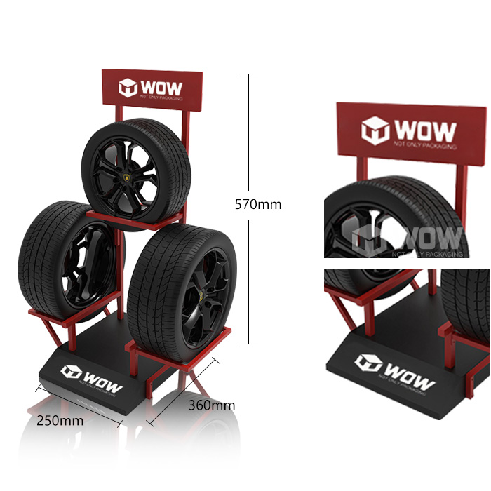 Floor Standing Metal Car Wheel Display Stand