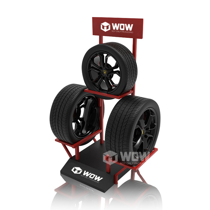 Floor Standing Metal Car Wheel Display Stand