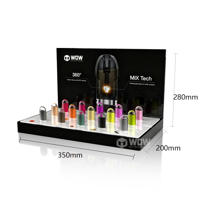 E Liquid Countertop Acrylic Display Stand with Lights