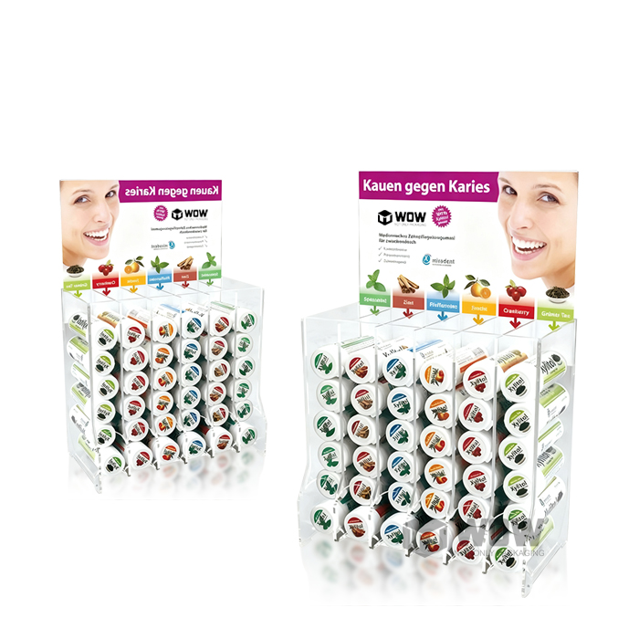 Chewing Gum Tabletop Gravity Feed Acrylic Display Stand
