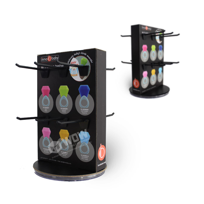 Countertop Keychain Holder Display Rack with Hooks for POS POP Display