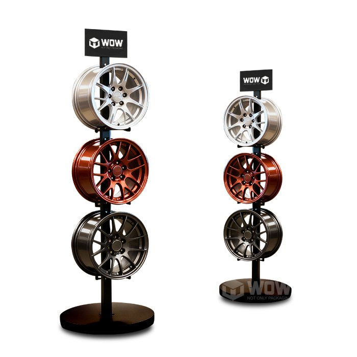 Retail Floor Steel Wheel Display Rack for Sale