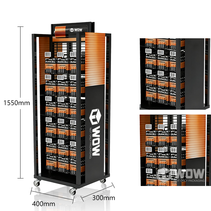 Duracell Battery Steel Double Sided Retail Hanging Display Rack