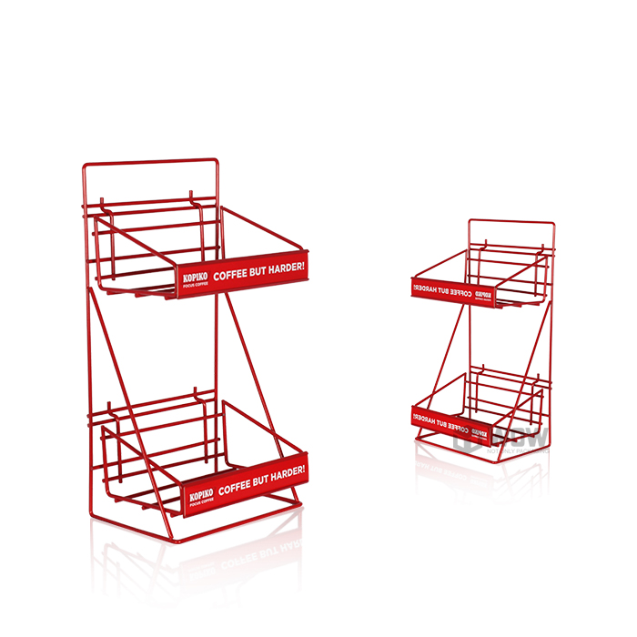 Customized Metal Wire Countertop Coffee Bar Display Rack