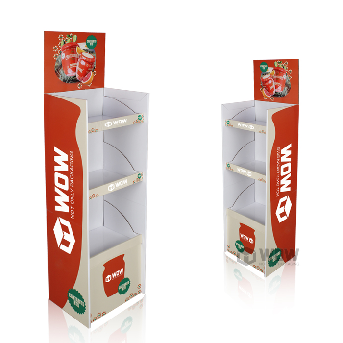 Easy Assemble Cardboard Pop Up Display Stand for Jam Products