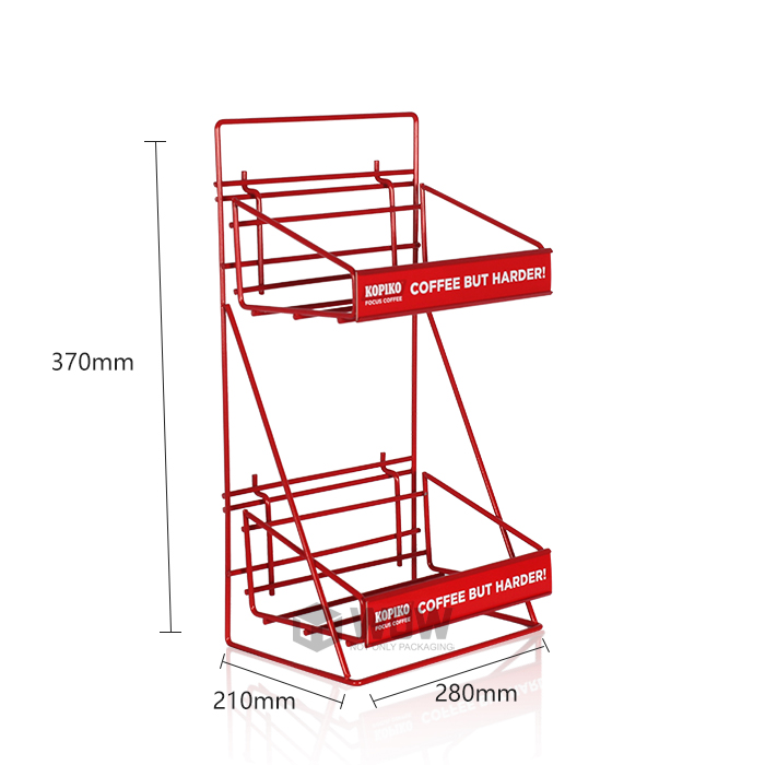 Customized Metal Wire Countertop Coffee Bar Display Rack