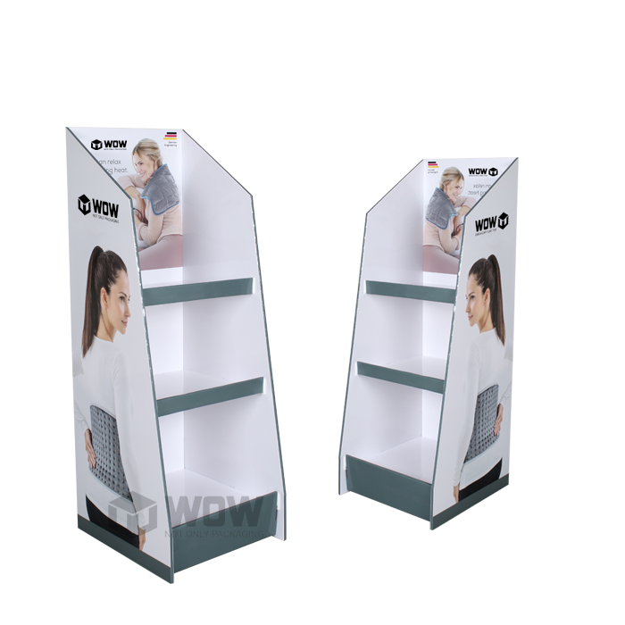 Health Products Waterfall Display Rack with Corrugated Clip Cardboard Stand
