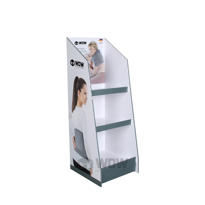 Health Products Waterfall Display Rack with Corrugated Clip Cardboard Stand