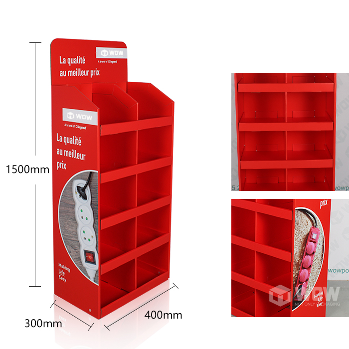 Half Pallet Cardboard Promotional Socket Display with High Load Bearing Design