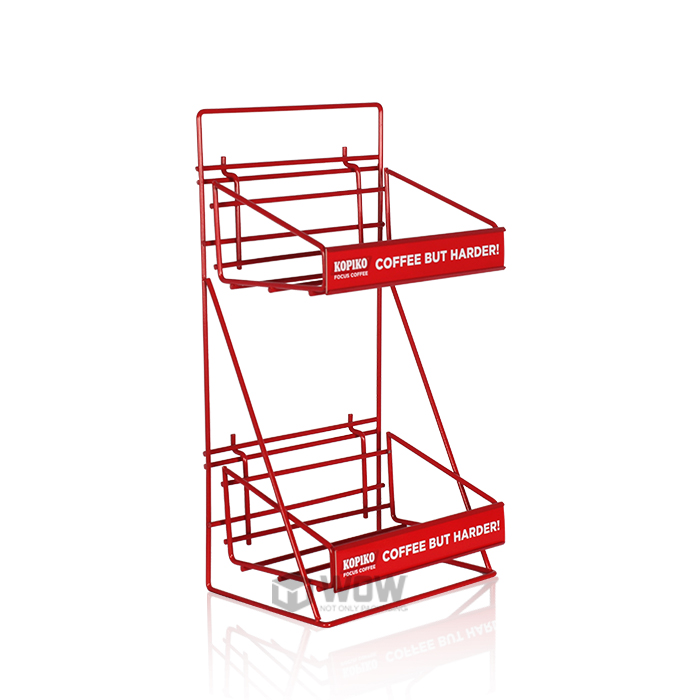 Customized Metal Wire Countertop Coffee Bar Display Rack
