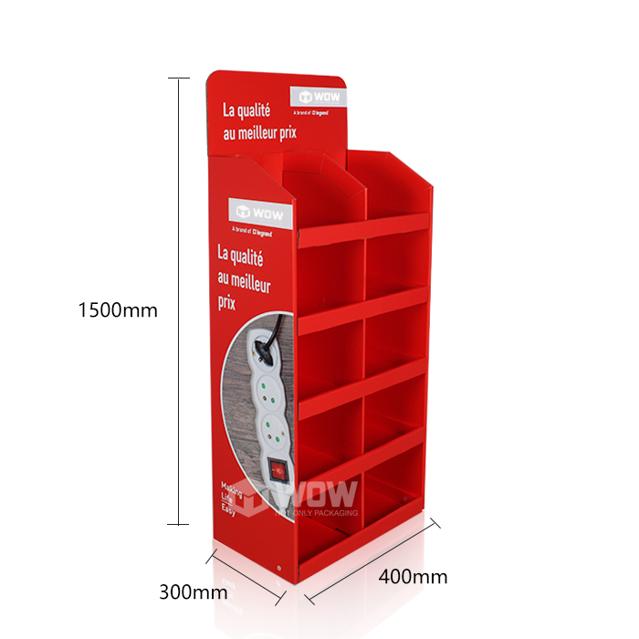 Half Pallet Cardboard Promotional Socket Display with High Load Bearing Design