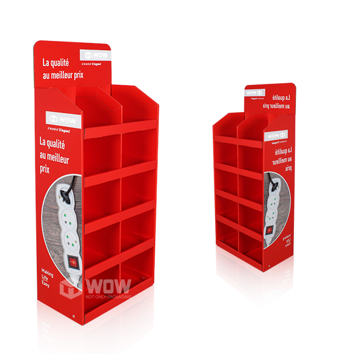 Half Pallet Cardboard Promotional Socket Display with High Load Bearing Design