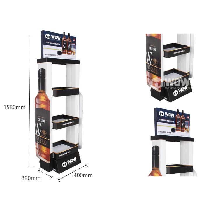 Custom Cardboard Floor POP Display Stand for Drinks