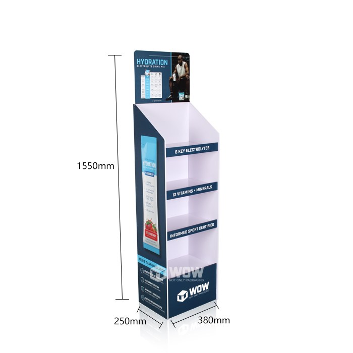 End Cap Protein Powder Display with Custom Foam Board Panels