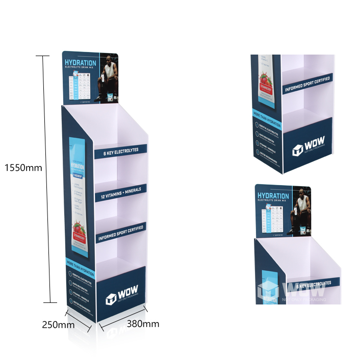 End Cap Protein Powder Display with Custom Foam Board Panels